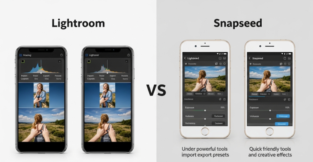 Lightroom vs Snapseed: Edição no Celular